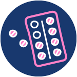 A graphic of a pack of pain killers